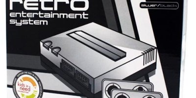 Retro Bit Nintendo NES Entertainment System (Silver/Black)