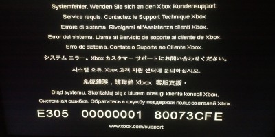 Xbox One Error E305 update fix
